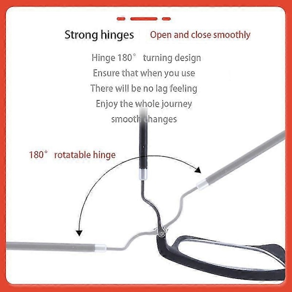 Fleksibel Magnetiske Lese Briller Henger Hals Foldbar Justerbar Klar Lese Briller (svarte briller styrke 250)