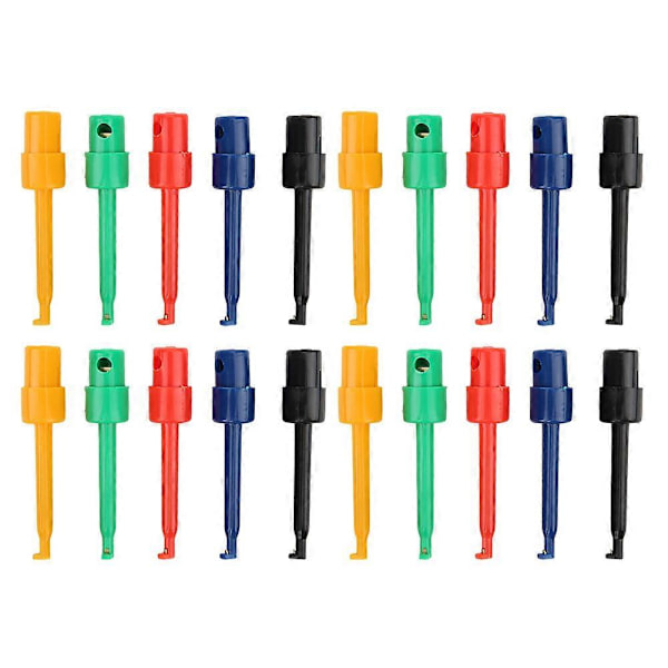 20 stk Store Test Hook Clip Grabber Test Probe til Elektronisk Testning Multimeter Tilbehør Stor Test Hook