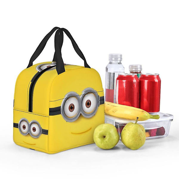 Minions isolerad lunchlåda för kvinnor bärbar varm kylväska termisk lunchväska arbete skola matbehållare tbz1041
