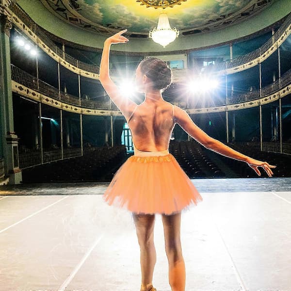 Orange Tutu Nederdel til Kvinder 2 stk. Kort Lagdelt Balletdans Nederdele