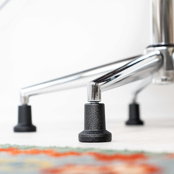 Knotter for kontorstol - Sett med 5 erstatningstupper for stolhjul 10/22 mm - Faste og lydløse stolbein for harde gulv