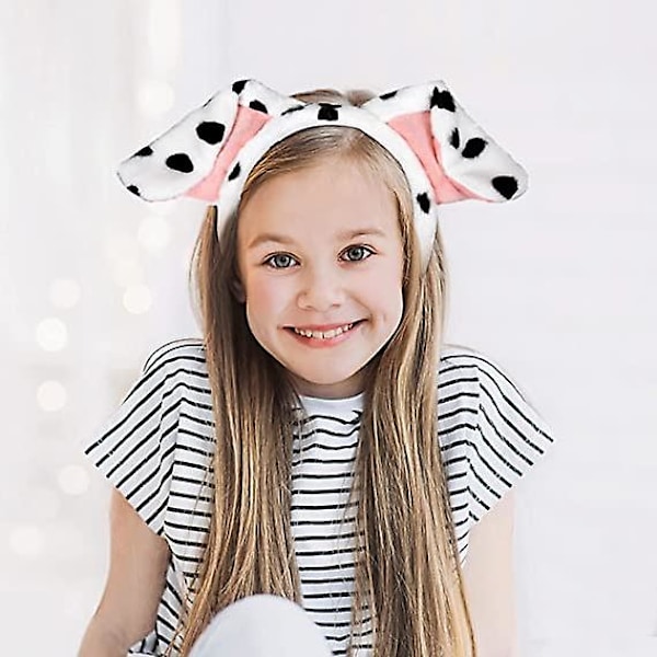 Koirakorvat-hiuspanta, koiran korvat-hiuspanta, piirretty hiusrengas, dalmatialainen hiuspanta, hiuslisävarusteet