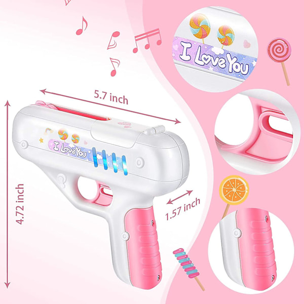 Godispistol Leksak Lollipop Gun Söta Leksaker Ljus Leksak Lollipop Förvaringspistol Leksak Sockerförvaring Leksak Överraskning Till Jul Pojkar Och Flickor Vuxen Jag Älskar Dig, Nej