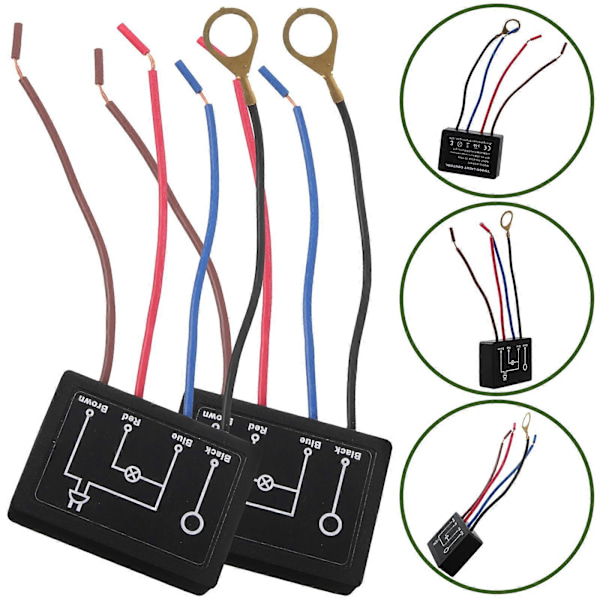 2 st Lampbrytare Touch Ljusbrytare Dimmer Touch Sensor Brytare Bordslampa Dimmer Brytare Ersättning 4-vägs Touch Sensor Dimmer