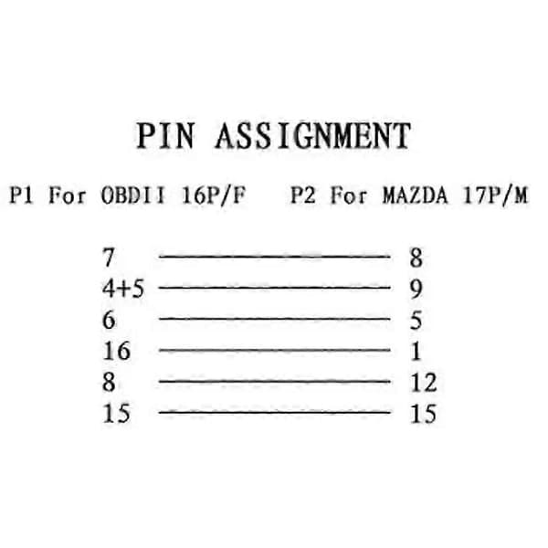 Til Mazda 17Pin til 16Pin OBD2 OBD II Kabel Konnektor Kabel til Mazda 17 Pin Connect Adapter ST1M709,pyc