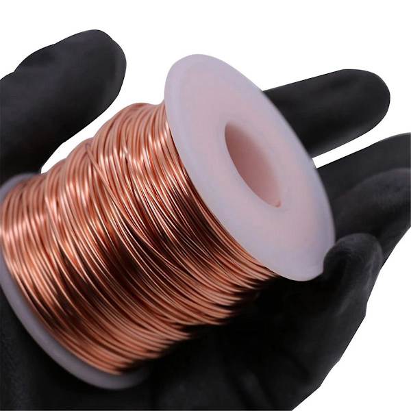 Pehmeä kuparilanka, 16 AWG, 38 metriä, paljas kuparilanka, kiiltävä, 1 punnan kela