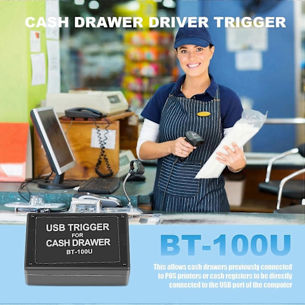 Bt-100u Kasseapparat Trigger med USB Interface
