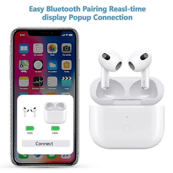 Langaton latauskotelo AirPods 3. sukupolvelle, nopea lataus ja Bluetooth-pariliitospainikkeella