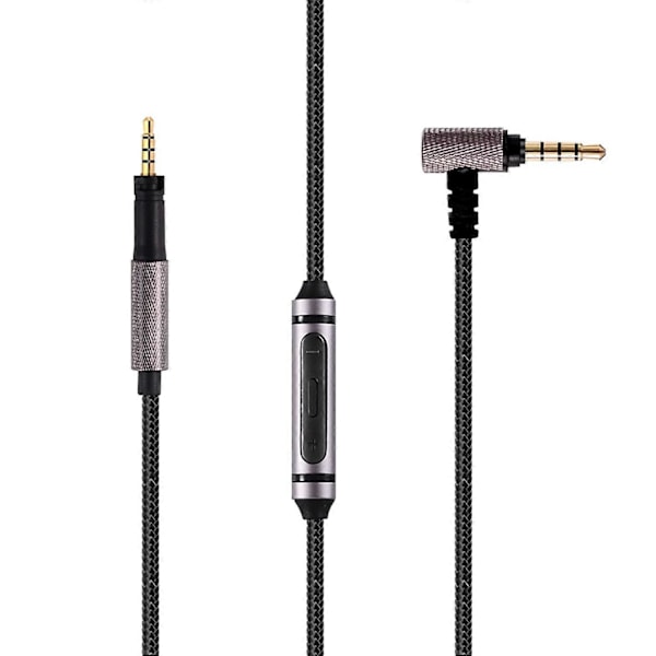 Sennheiser Momentum -kuulokkeiden korvaava äänikaapeli, punottu kaapeli mikrofonilla, 3,5 mm - 2,5 mm