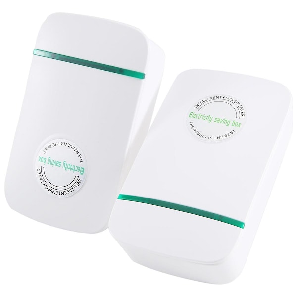 2 stk 90v-250v Stop Watt Energibesparende Enhet Strømsparende Enhet For Hjem Kontor Marked Med EU-Plugg
