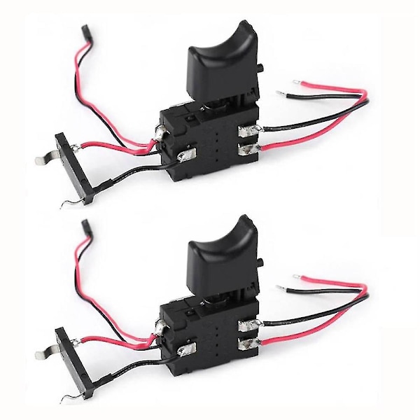 2 st Elektrisk Borrmaskin Kontrollbrytare DC 7.2 V-24 V 16a Sladdlös Borrmaskin Avtryckarbrytare Hastighetskontrollknapp För Verktyg
