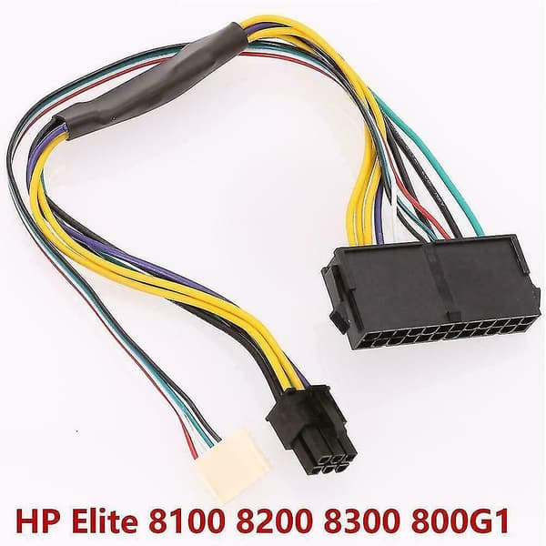 Strømforsyningskabel 24-pin til 6-pin konvertering til HP Elite 800g1 8300 8200