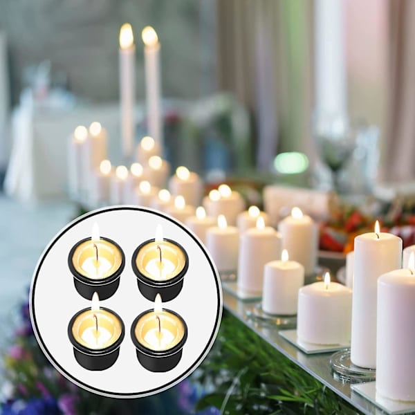 30 stk Mini Lysestaker (30 stk, svart), metall Lysestake, liten Metall Lysestake, lysestake, liten Lysestake, juleborddekorasjon Kan