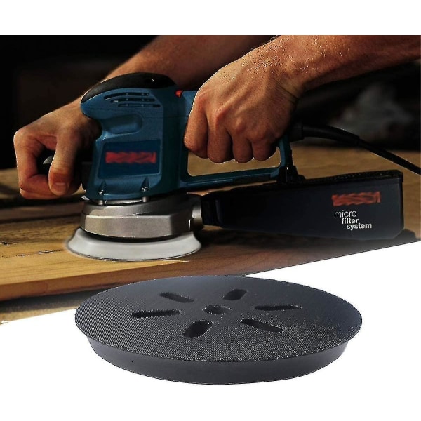 150 mm Slibeskive - Til Bosch Random Orbit Sander Gex 150 Ac, Pex 15 Ae, Gex 150 Turbo - 150 mm Med Poweka Skrue