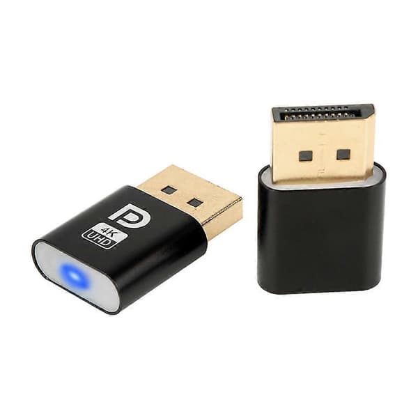 4K Displayport Dummy Plug DP Display Adapter EDID Headless Ghost Emulator Desktop Tilbehør til PC Grafikkort