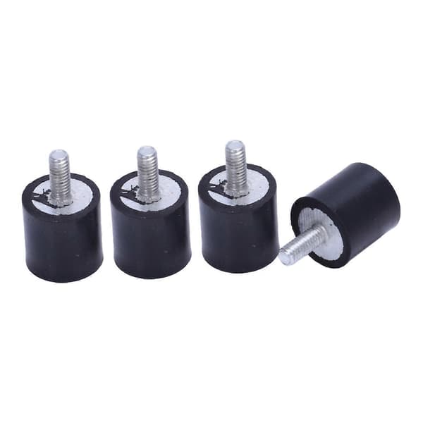 4 stk. M4 Udvendig Indvendig Anti-vibrationsgummi Buffer Isolator Tilbehør 15mmx15mm
