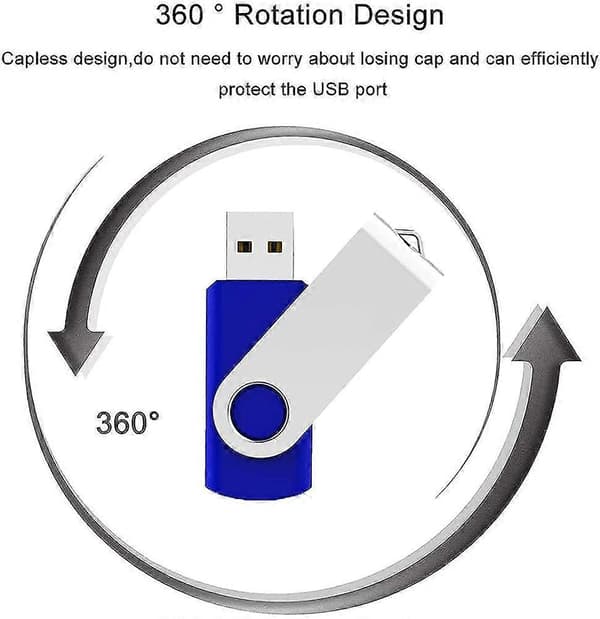 USB-minne 128GB USB 3.0 USB-sticka Vridbart minne Höghastighets Pen Drive