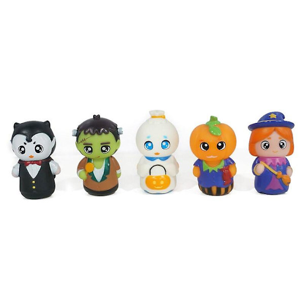 Fingerdockor Mjuk Gummi Handdocka Leksak Halloween Baby Förskola Dockor