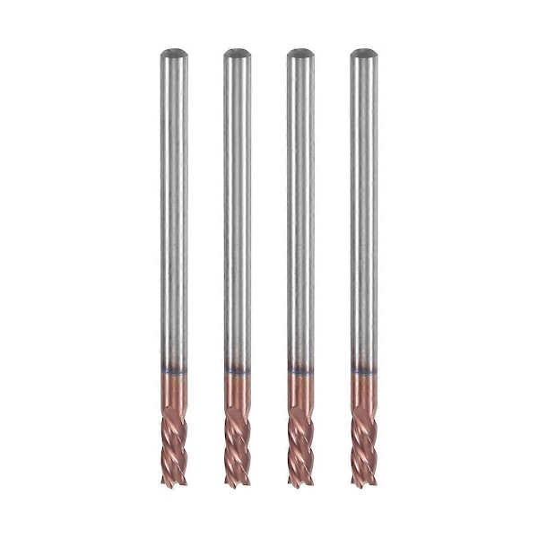 5 st 3mm Solid Carbide Pinnfräsar 4 Skär Slotting Profilering Planfräs