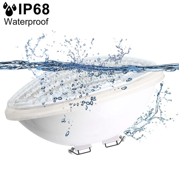 12W LED Pool Light PAR56 Vandtæt IP68 RGBW Pool Light Nedsænkelig Lys 12V DC/AC Fuld Farve LED Spotlight med Fjernbetjening 7 Justerbare Farver