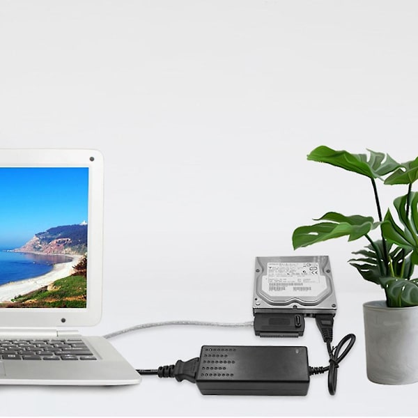 Høj kvalitet 12V/5V 2.5A USB til IDE/SATA strømforsyningsadapter Harddisk/HDD/CD-ROM AC DC