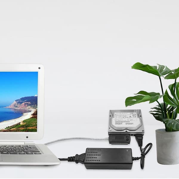 Høy kvalitet 12V/5V 2.5A USB til IDE/SATA strømforsyningsadapter Harddisk/HDD/CD-ROM AC DC