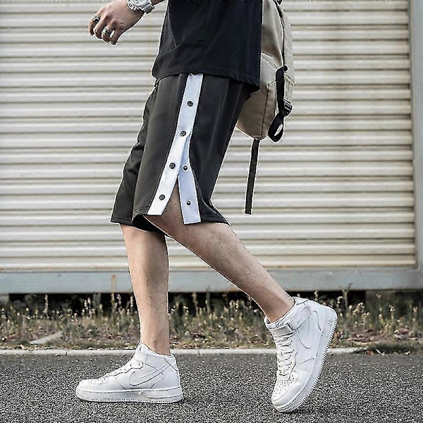 Herre Basketballshorts med Avrivbare Sideknapper
