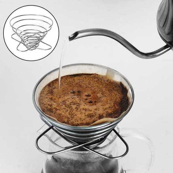 Sammenleggbar Kaffefilterkopp Fjær Bærbar Mini Kaffeholder Filter U3Q3
