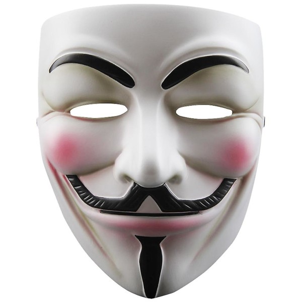 Anonym Guy Fawkes Resin Cosplay Mask Party Kostym Prop Leksaker