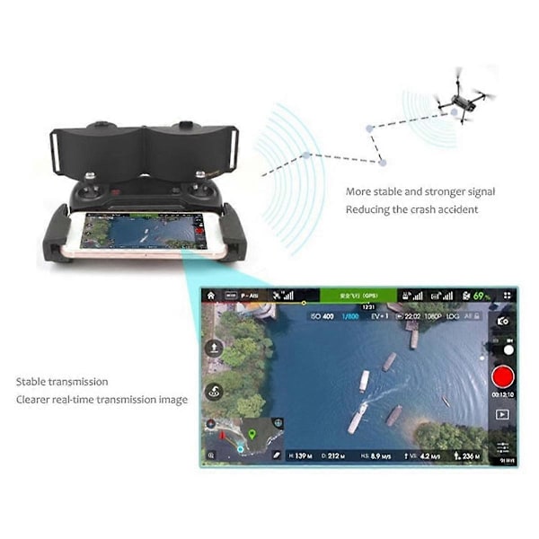 til Mini/2/Air/Spark Rækkeviddeforlænger Signalforstærker 5.8Ghz Fjernbetjening Multifunktionel Praktisk