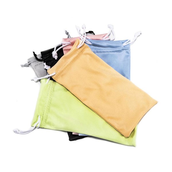 Mikrofiber Solbrilleglaspose Blød Brillepose Snørelukning Ensfarvet