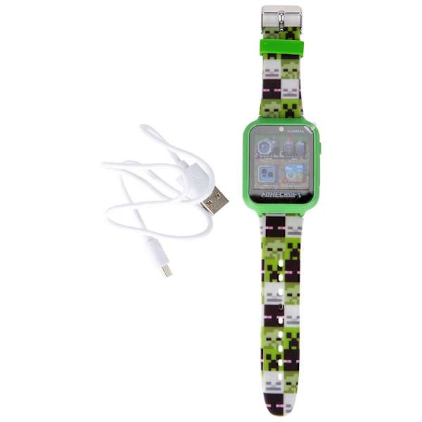 Minecraft Creeper LED Barnklocka med Silikonarmband