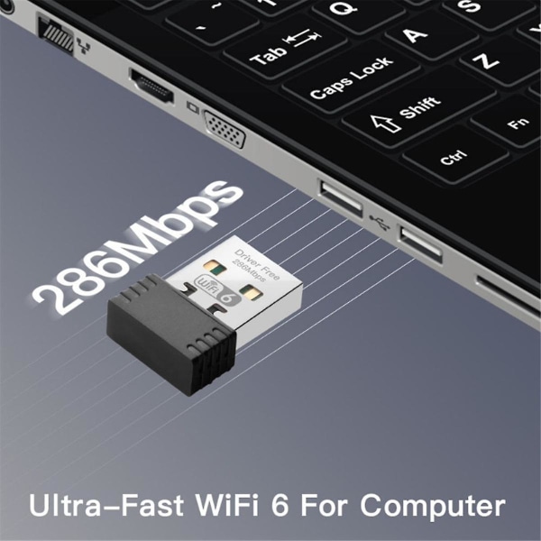 Trådlös WiFi 6-adapter AX286 802.11Ax 2,4 GHz fri drivrutin USB-nätverkskort för Win7/10/11 dator Mini WiFi-mottagare