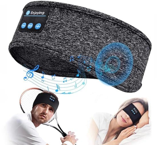 Grå trådløse sovehovedtelefoner - Bluetooth-hovedbånd til sidesovere - Støjreducerende - Ultratyndt design