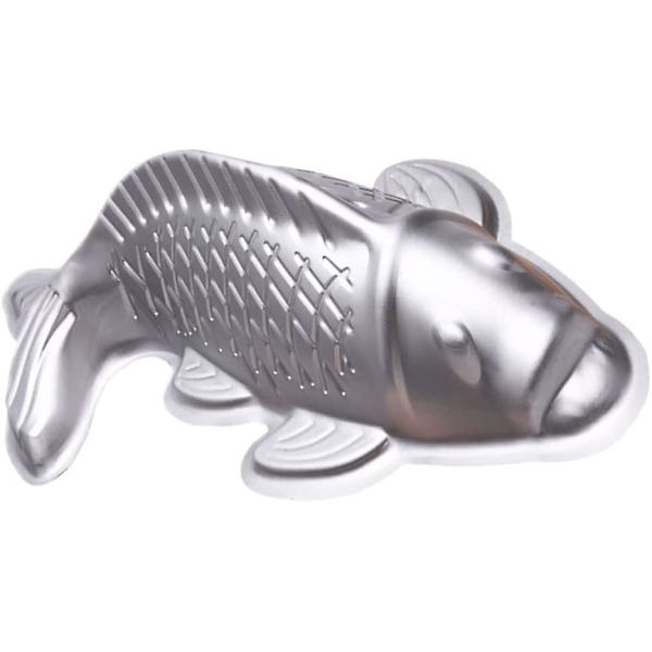 Aluminium Legering Fisk Kagebageforme Karpe Formet Kageform Tin Fødselsdag til Kagedekoration Sølv