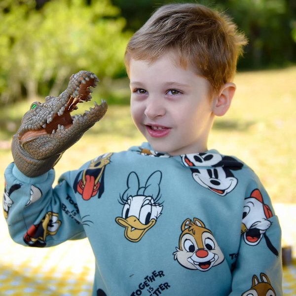 Krokodille Hånddukke Leke Morsomme & Skremmende Alligator Hode Dukker For Hjem, Scene Og Klasse Rollespill Leke For Barn Og Småbarn