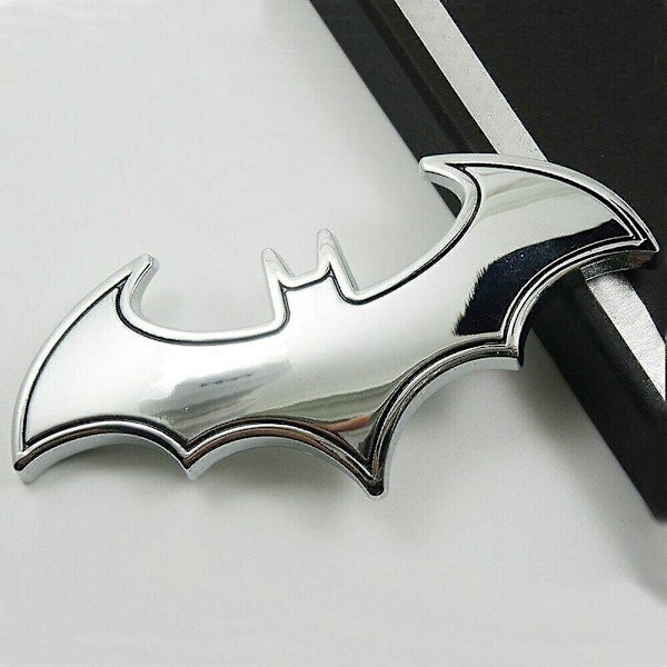 1 kpl Kromattu Metallimerkki Batman 3D Auton Peräluukun Tarra Logo Tarra Tarvikkeet (Hopea)
