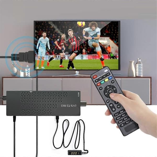 TDT HD Decoder TDT HD HDMI-kompatibel Tuner DVB T2 H265 HD Decoder TDT HD Euroconnector Fuld HD 1080