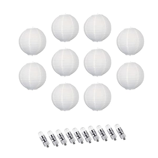 20 stk LED Dekorative Papirlamper Vanntette Hage Lanterner Papir Lanterner Lys Vinter Papir Lanterner