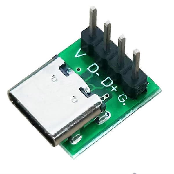 Honkontakt USB Typ C Breakout Board med PCB-omvandlarkort