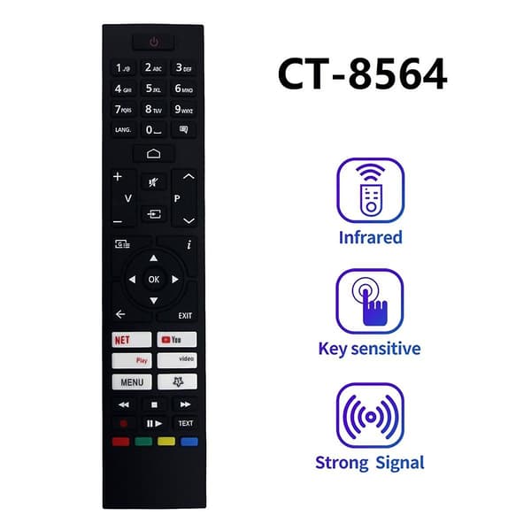 CT-8564 Korvaava kaukosäädin äly-LED-televisiolle RC45157 Tarvikkeet