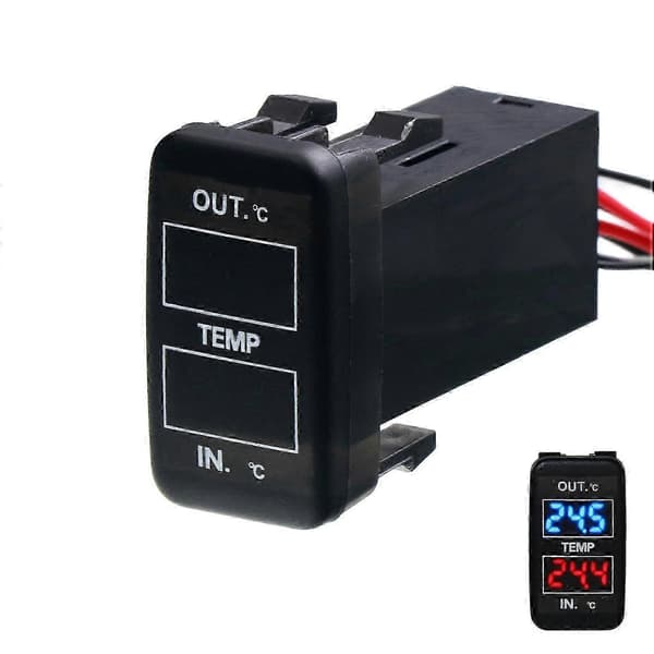 Dobbelt temperaturvisning inne og ute i bilen Dobbelt temperatursensor for Prado Prius
