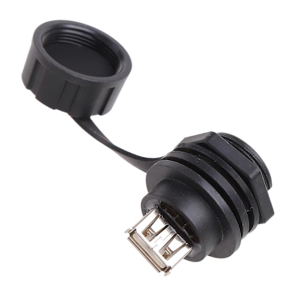 USB 2.0 Hunn Panel Pass Connector Mount Socket Plugg Vanntett IP67 Med Hette