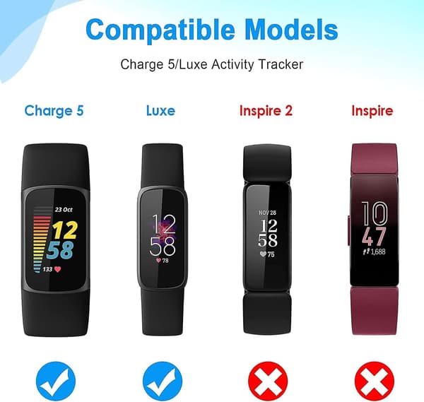 Laddare för Fitbit Charge 6/5/luxe - Ersättningsladdare Dock