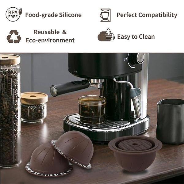 Påfyllbare Kaffe Kapsler For Vertuoline & Vertuo Pod, 150 Ml Kaffe Pods For Nes Presso Vertuo Kaffe Maskin