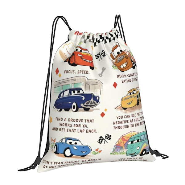 o696 Lightning Mcqueen Dragsnöre Väskor, Enkla Casual Dragsnöre Ryggsäck, Dragsnöre Axelväska för Gym Sport Uu696