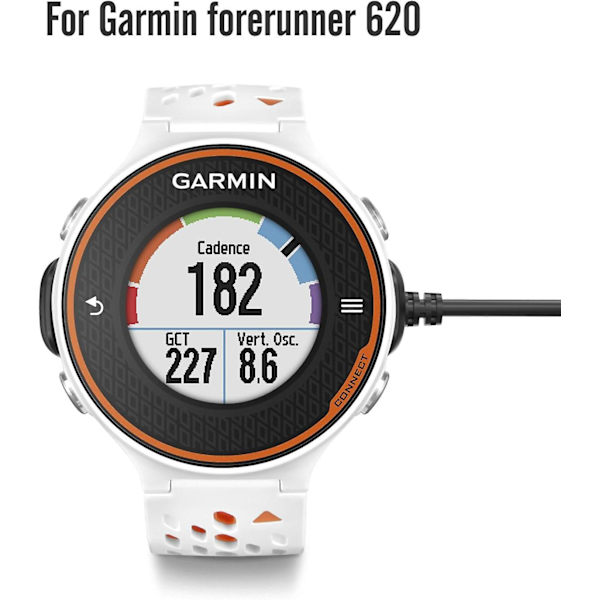 TWYGV Laddningsdocka Kompatibel med Garmin Forerunner 620, USB Data Sync Laddningsdocka med 1M Laddningskabel för Forerunner 620 Smart Watch, Svart