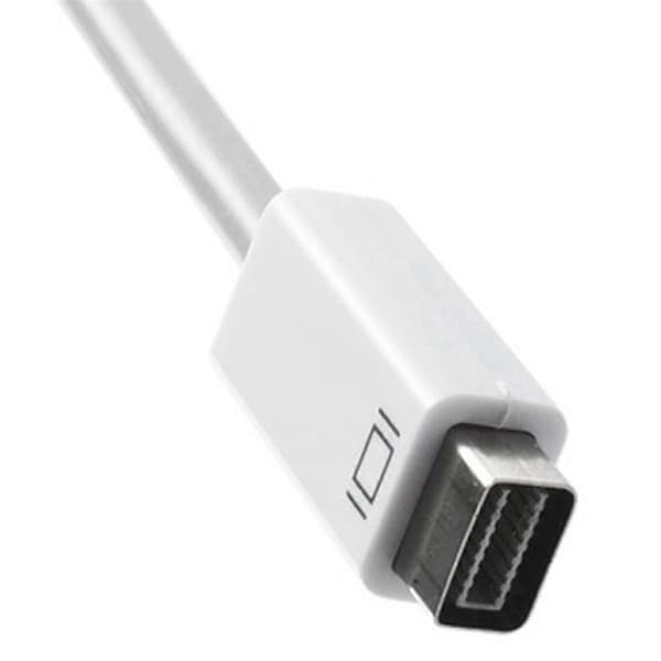 Mini DVI - VGA -sovitin Mini-DVI - VGA-naarasmonitorin videoadapterikaapeli valkoiselle