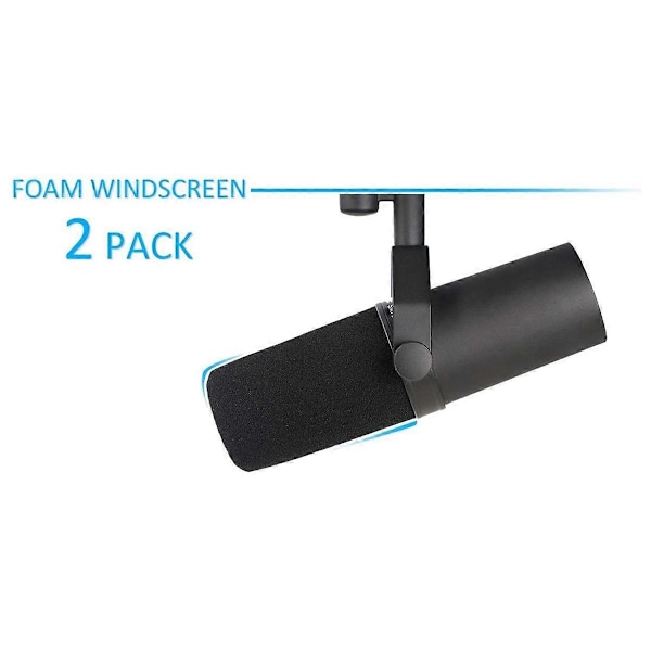 2 st Vindskydd för SM7B Mikrofonöverdrag Brusreducerande Svamp Skum Ersättning för SM7B Mic