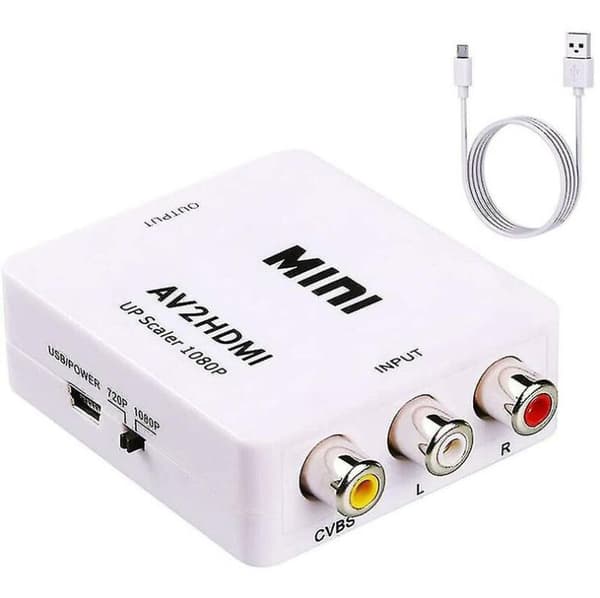 RCA til HDMI 1080p AV til HDMI Videokonverter Mini RCA Composite CVBS Adapter - FARVE: Sort